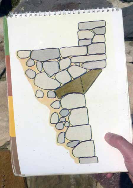 Su-Nuraxi-les-corbeaux-supportant-le-parapet
