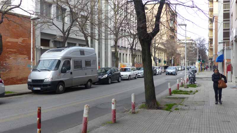 Sassari : bivouac urbain sur la via Umberto I