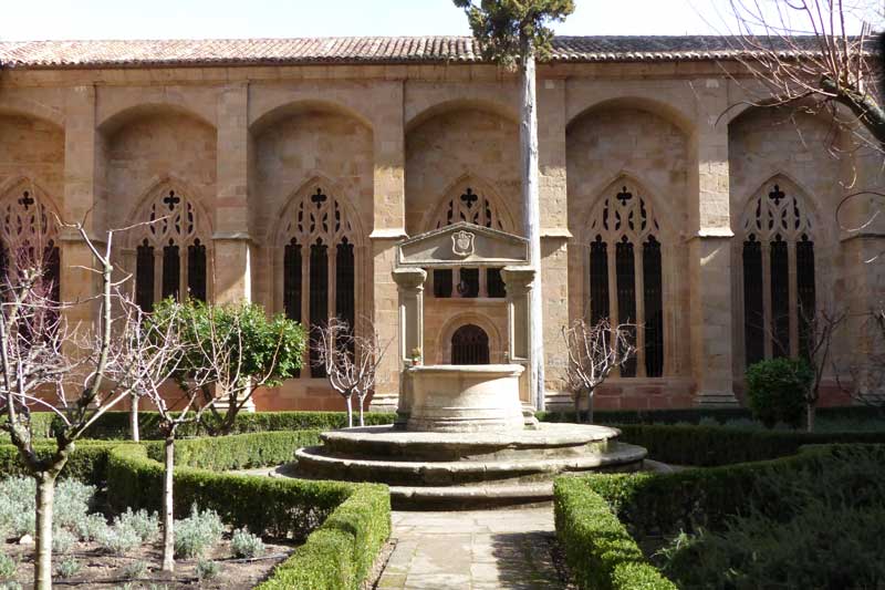 Jardin du cloitre de la cathedrale de Sigüenza