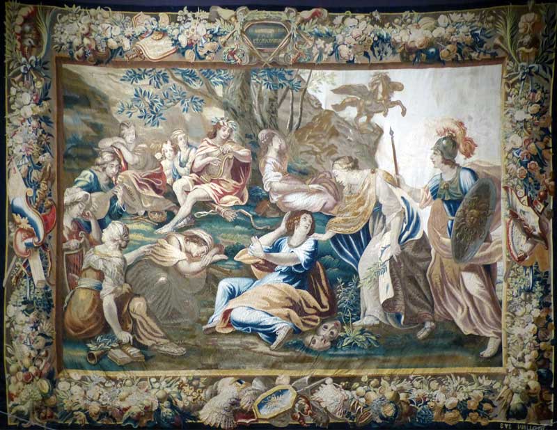 Tapisseries flamandes de Sigüenza : La Gloire des Muses
            stimulée par la Paix