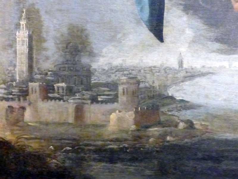 Immaculada-Nina-par-Francisco-de-Zurbaran-ca-1635,







                  détail du décor