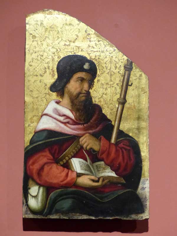 L'Apôtre Saint Jacques le Zebedée par Pedro de
                  Andrade (1557, huile sur bois)