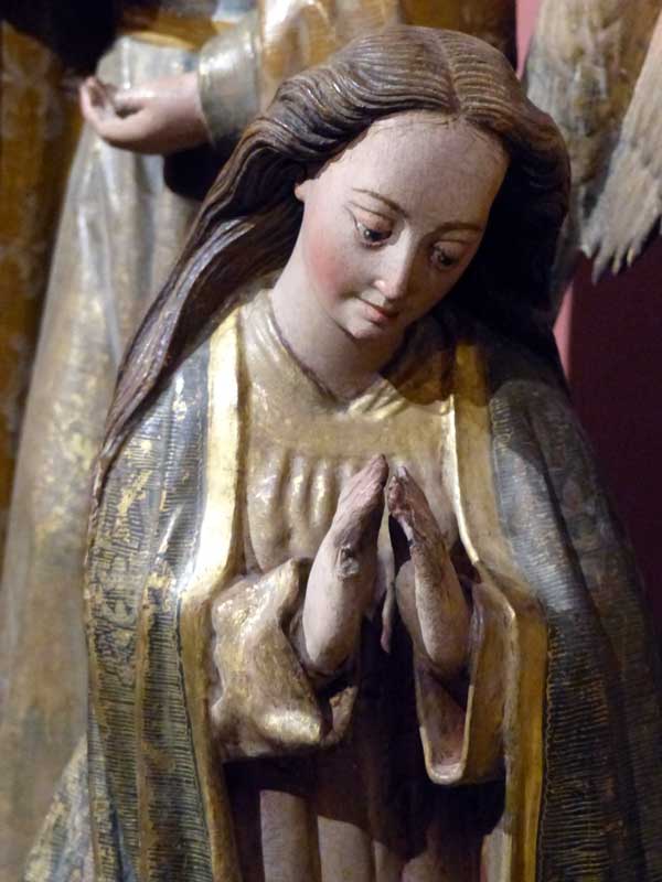 Nativité du-Seigneur (ca. 1480, bois polychrome
                  (détail)