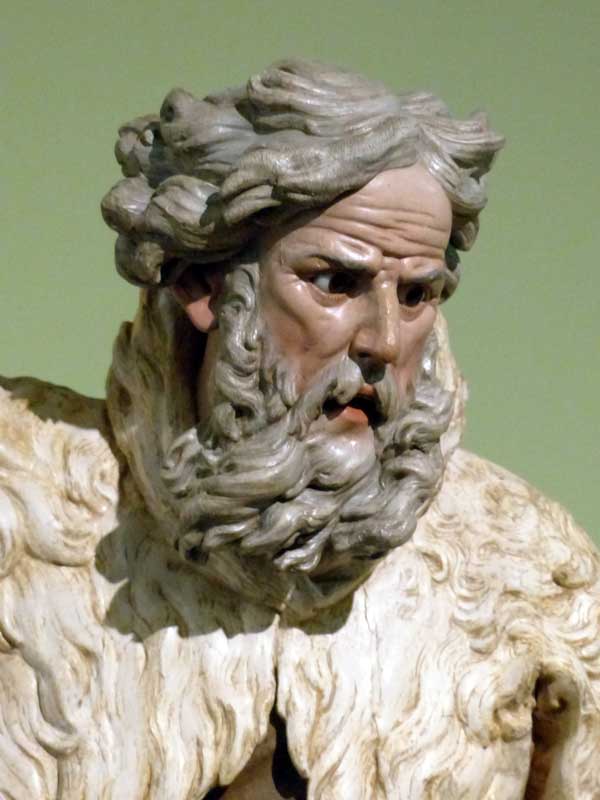 Saint Elias, att. à Salzillo (en bois polychrome
                  à l'huile, XVIIIe)