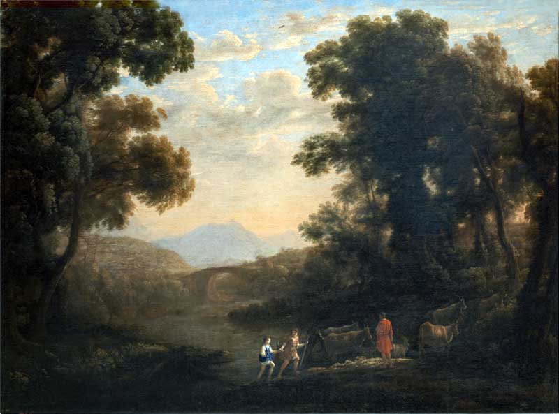Vado de un rio, par Claude Lorain (1636)