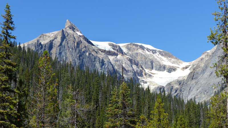 Pic et glacier Emerald depuis le lac