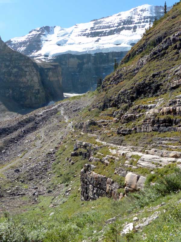 Sur le Sentier de la Plaine des Six Glaciers
