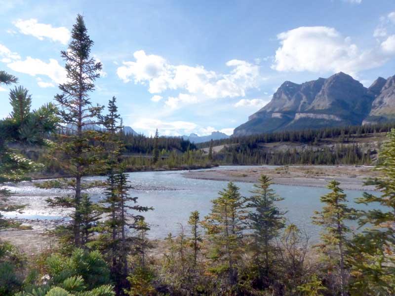 Saskatchewan Crossing vers le nord-ouest