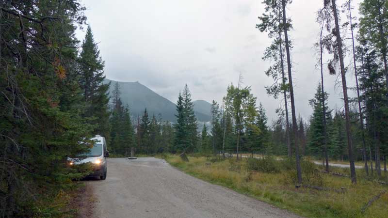 Bivouac sur l'aire de service de Jasper