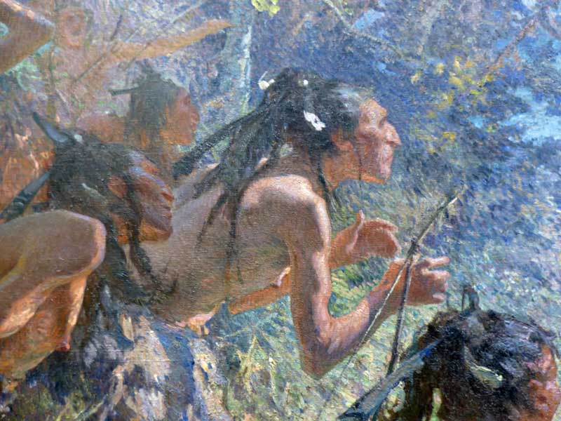 MNBAQ : Jacques Cartier rencontre les
                          Indiens à Stadacone, en 1535, par Marc-Aurèle
                          de-Foy-Suzor-Côté (1907) détail