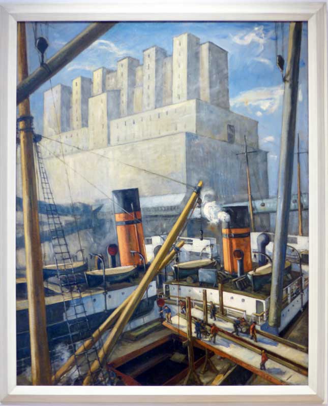 MNBAQ : Le port de Montréal, par
                                Adrien Hébert (1924)