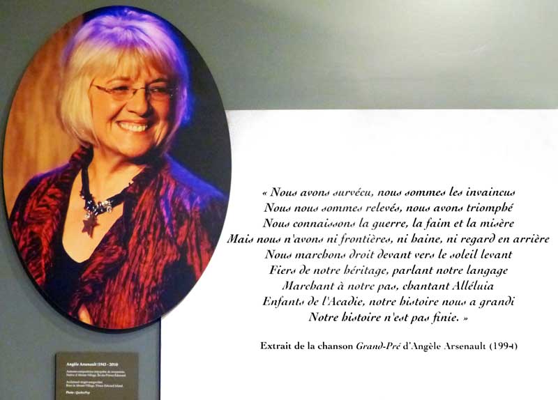 Musée acadien : la chanteuse Angèle Arsenault