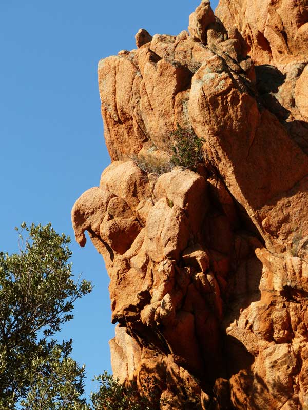 Calanche de Piana : bloc « sculpté »