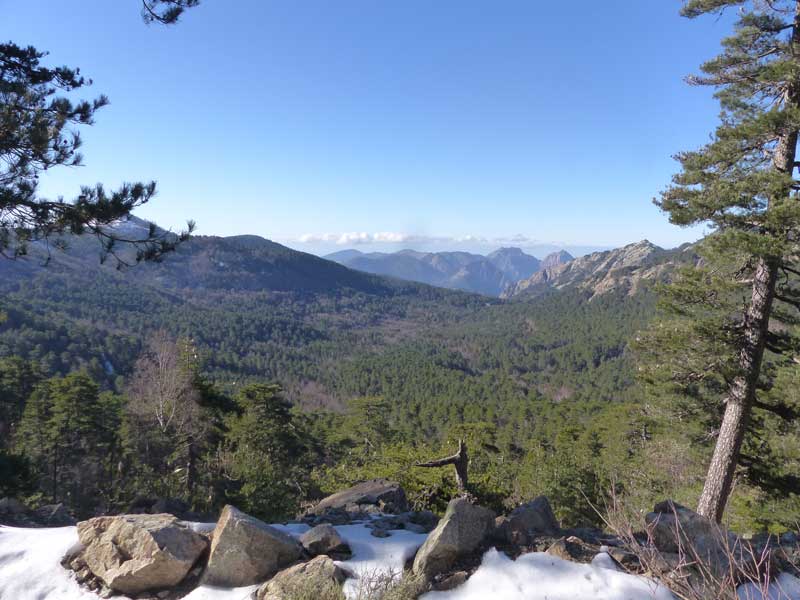 La vue
                  depuis le Bocca di Verghju
