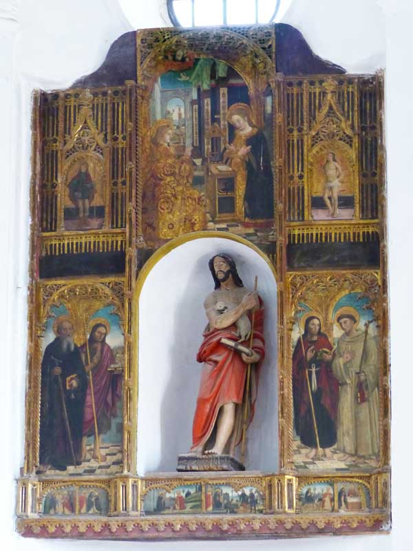 Retable polyptyque de la cathédrale
                    St-Jean-Baptiste de Calvi