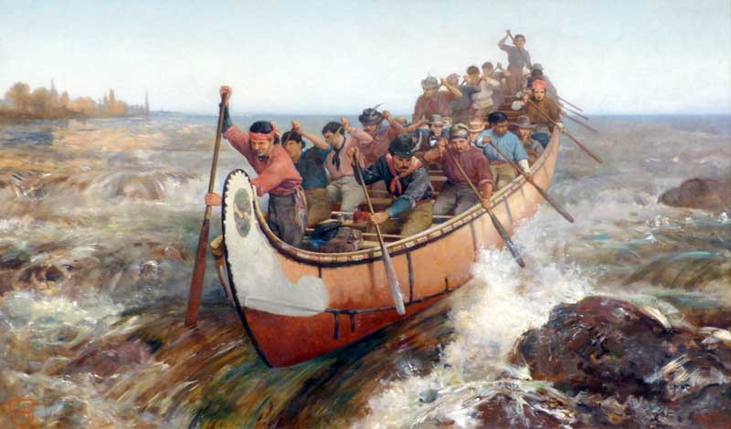 Descente des rapides, par France-Anne Hopkins (1879)