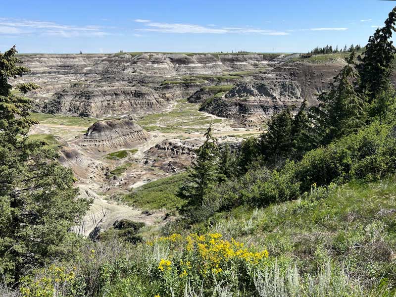 Drumheller-Horseshoe-Canyon depuis la route