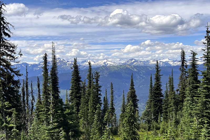 Les montagnes de l'autre côté de la Columbia