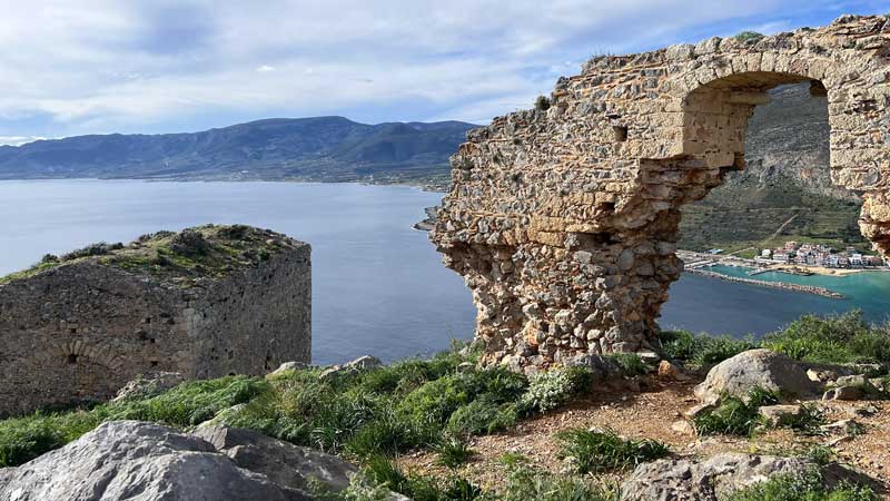 Reste de la citadelle de Monemvasia