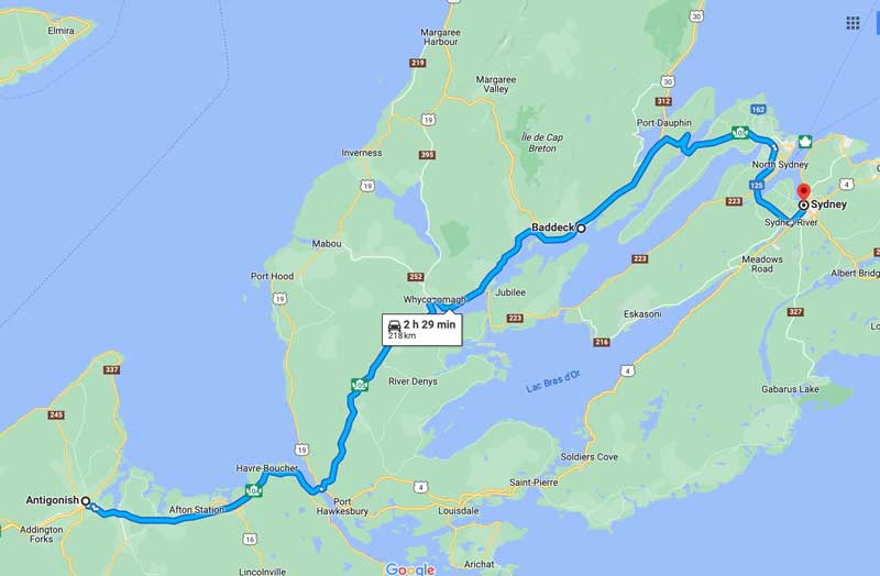 D'Antigonish à Sydney.