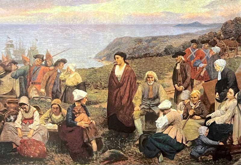 Evangeline et-ses-compagnons d'exil-par Henri
                  Beau (Musée de Moncton)