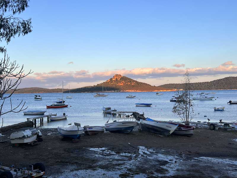 Aube devant mon bivouac à Ayvalik