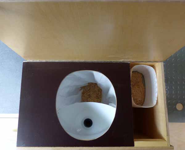 Toilette sèche vue de
                    dessus